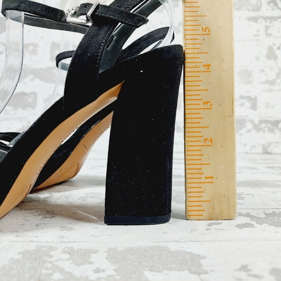 NEW Franco Sarto Womens Damalis Faux Leather Open Toe Heels Shoes C177 - Picture 8 of 13